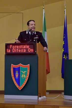 Visit by the Minister of Defense Lorenzo Guerini to the Carabinieri Forestry School, Rieti, Italy - 10 Dec 2021