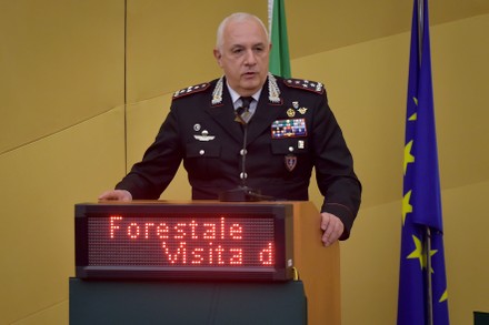 Visit by the Minister of Defense Lorenzo Guerini to the Carabinieri Forestry School, Rieti, Italy - 10 Dec 2021