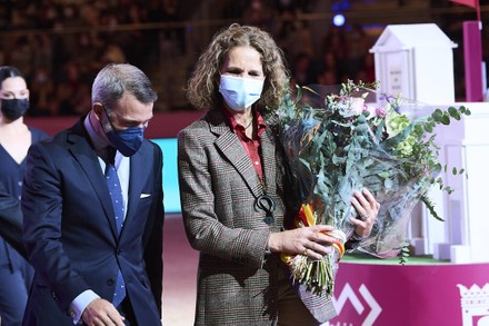 Princess Elena de Borbon receives the lifetime achievement award during the Madrid Horse Week, Spain - 28 Nov 2021