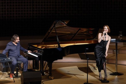 Andre Manoukian and Elodie Frege in concert at Seine Musicale, Boulonge-Billancourt, Paris, France - 19 Oct 2021