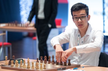 Nodirbek Abdusattorov Uzb During Fide Chess Editorial Stock Photo ...