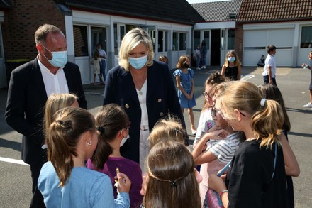Navy Le Pen and Steeve Briois back to school in Henin-Beaumont, Henin Beaumont, France - 02 Sep 2021