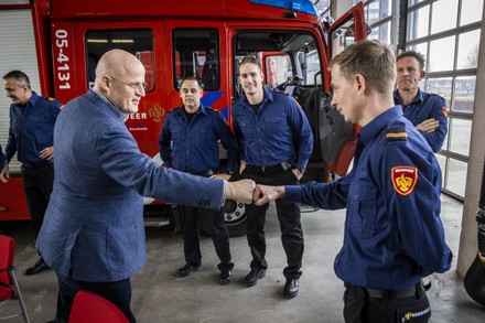 Ferdinand Grapperhaus visits the Fire Brigade, Enschede, Netherlands - 31 Dec 2021