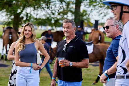 Iglehart Cup Final between La Fe Polo Team vs Beverly Polo in International Polo Club. Sylvester Stallone and Sistine Stallone at Polo game, open season 2022.
