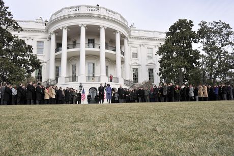 President Obama and First Lady observe moment of silence to honour victims of Tucson shooting, White House, Washington DC, America - 10 Jan 2011