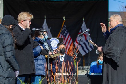 Cincinnati Councilman Scotty Johnson Sworn Into Editorial Stock Photo ...