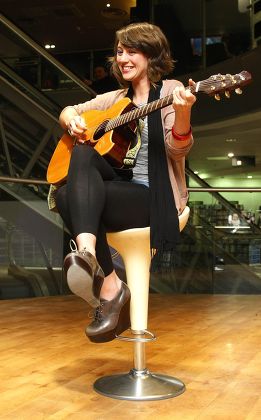 Emma Gillespie playing a live acoustic set at a CD signing at HMV Glasgow, Scotland, Britain - 11 Jan 2011