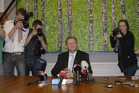 Lars Barfoed addresses a press conference in Copenhagen, Denmark - 14 Jan 2011
