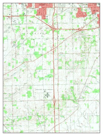 Usa Timeless Maps Ypsilanti West Michigan Editorial Stock Photo - Stock