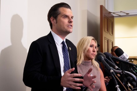 Marjorie Taylor Greene and Matt Gaetz hold a news conference on one-year anniversary of the January 6th insurrection, Washington, Usa - 06 Jan 2022