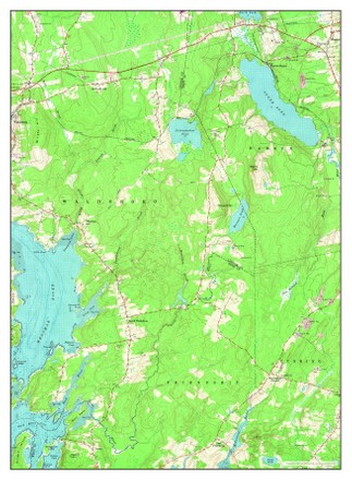 Usa Timeless Maps Waldoboro East Maine Editorial Stock Photo - Stock ...