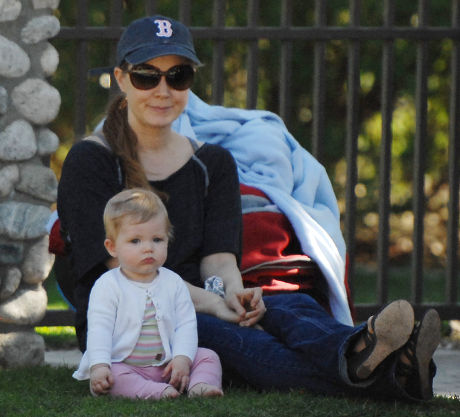 Amy Adams, Darren Le Gallo and daughter Aviana Olea Le Gallo at the Coldwater Canyon Park, Beverly Hills, Los Angeles, America - 20 Jan 2011
