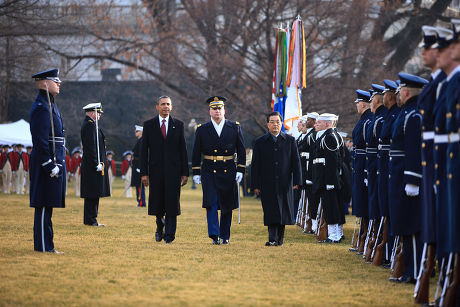 President Hu Jintao of China state visit to Washington DC, America - 19 Jan 2011