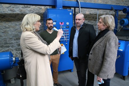 Trebes: Marine Le Pen visits an olive oil producer, france - 08 Jan 2022