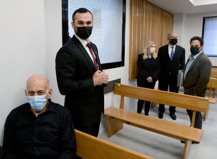 Former Israeli prime ministers Netanyahu and Olmert face off in court over defamation suit, Tel Aviv, Israel - 10 Jan 2022