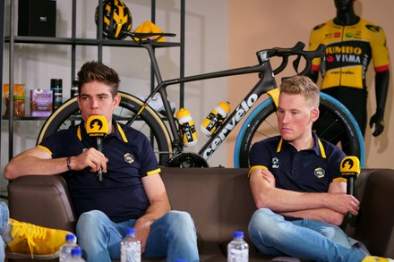 Jumbo-Visma head of performance Mathieu Heijboer and Jumbo-Visma sports  director Merijn Zeeman pictured during the media day of Dutch cycling team Jumbo  Visma in Mutxamel, Alicante, Spain, Tuesday 11 January 2022, in