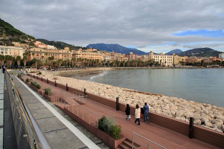 Salerno: The new Piazza della Libertà on the city's seafront, Campania / Salerno, Italy - 09 Jan 2022