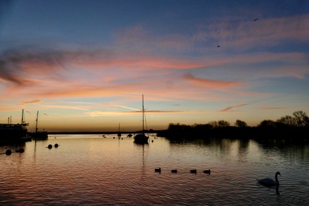 Seasonal weather, Christchurch, Dorset, UK - 12 Jan 2022 Stock Pictures ...