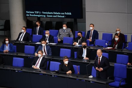 Session of German Parliament, Berlin, Germany - 12 Jan 2022