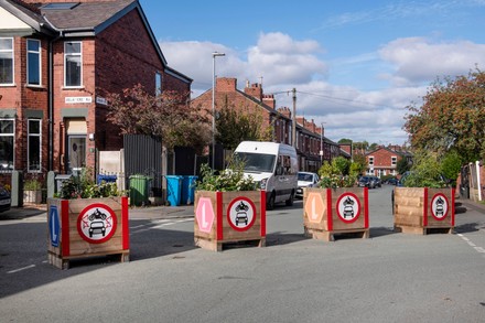 Low traffic neighbourhood, Levenshulm, Manchester, UK - 06 Oct 2021 ...