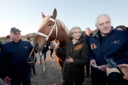 Displacement of Valérie Pécresse, LR presidential candidate on the theme of agriculture, Villers-le-Lac, France - 13 Jan 2022