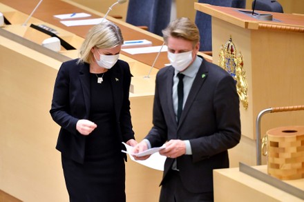 Swedish Prime Minister Magdalena Andersson tests positive for COVID-19, Stockholm, Sweden - 12 Jan 2022