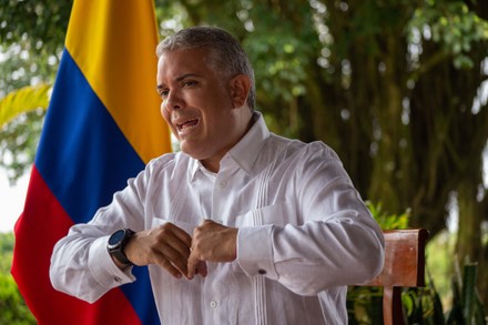 Interview with the President of Colombia, Ivan Duque, Galapagos, Ecuador - 16 Jan 2022