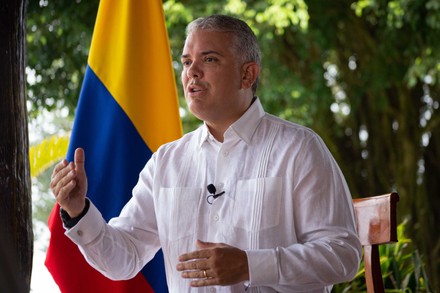 Interview with the President of Colombia, Ivan Duque, Galapagos, Ecuador - 16 Jan 2022