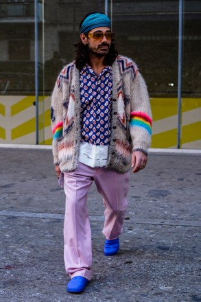 Street Style, Fall Winter 2022, Milan Fashion Week Men's, Italy - 16 Jan 2022