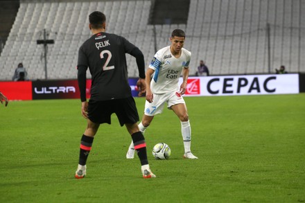 French L1 soccer match between Olympique Marseille (OM) and Lille OSC, marseilles, france - 16 Jan 2022