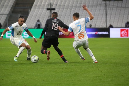 French L1 soccer match between Olympique Marseille (OM) and Lille OSC, marseilles, france - 16 Jan 2022