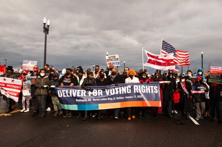 DC Peace Walk for voting rights with MLK family, Washington, United States - 17 Jan 2022
