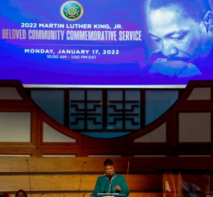 Martin Luther King Jr Beloved Community Service in Atlanta, Georgia, USA - 17 Jan 2022