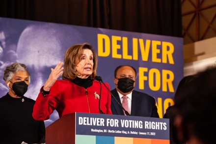 Deliver for Voting Rights press conference with MLK family and members of Congress, Union Station, Washington, DC, USA - 17 Jan 2022