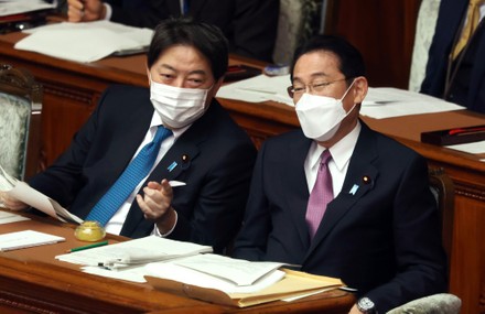 Japan's opposition leader Kenta Izumi questions to Prime Minister Fumio Kishida for Kishida's policy speech, Tokyo, Japan - 19 Jan 2022