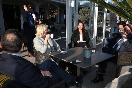 Saint Aygulf: Marine Le Pen having lunch with political figures, france - 20 Jan 2022