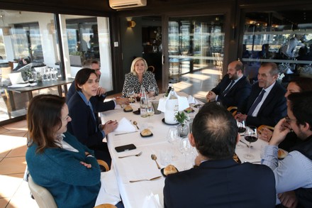 Saint Aygulf: Marine Le Pen having lunch with political figures, france - 20 Jan 2022