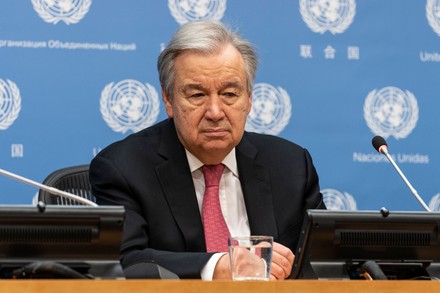 Press briefing by the Secretary-General Antonio Guterres on his priorities for 2022, New York, United States - 21 Jan 2022