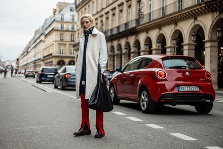 Street Style, Paris Fashion Week, Womenswear, France - 23 Jan 2022