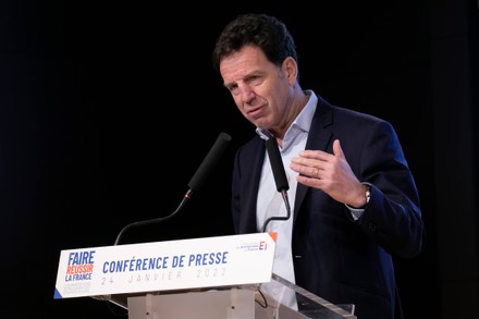 Press conference by President Geoffroy Roux de Bézieux, Paris, France - 24 Jan 2022