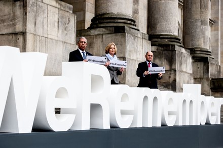 #WeRemember campaign at the German Parliament, Berlin, Germany - 25 Jan 2022