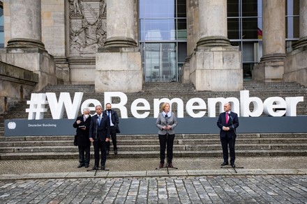 Action #WeRemember in front of the German Parliament, Berlin, Germany - 25 Jan 2022