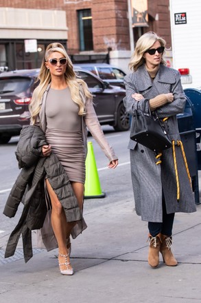 Paris Hilton and Nicky Hilton Exiting Zero Bond Restaurant, Noho, NY  