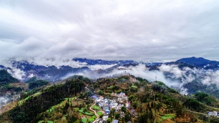 Winter Morning Fog Like Floc, Chongqing, China - 26 Jan 2022 Stock 