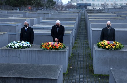 German political leaders and Israeli Knesset President commemorate Holocaust victims on International Holocaust Remembrance Day, Berlin, Germany - 27 Jan 2022