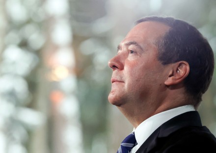 Chairman of the United Russia Party, Deputy Chairman of the Russian Security Council Dmitry Medvedev Interview, Gorki, Russian Federation - 27 Jan 2022