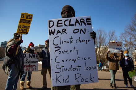 Anti-War Protest At White House, Washington, d.c., United States - 27 Jan 2022