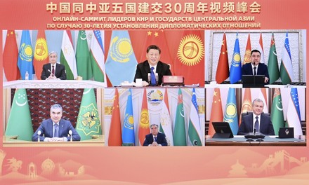 China and Central Asia Five Nations Relations 30th Anniversary, Beijing, China - 25 Jan 2022