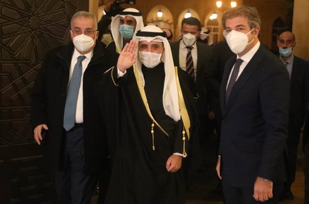 Kuwaiti Foreign Minister meets with Lebanese Prime Minister, Beirut, Lebanon - 22 Jan 2022