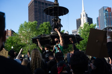 Protesters respond to death of George Floyd and police violence in Boston, Providence, Rhode Island, United States - 31 May 2020